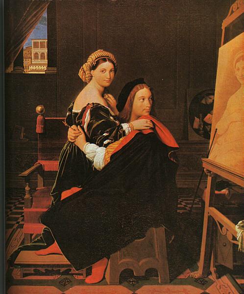 Jean-Auguste Dominique Ingres Raphael and the Fornarina Sweden oil painting art
